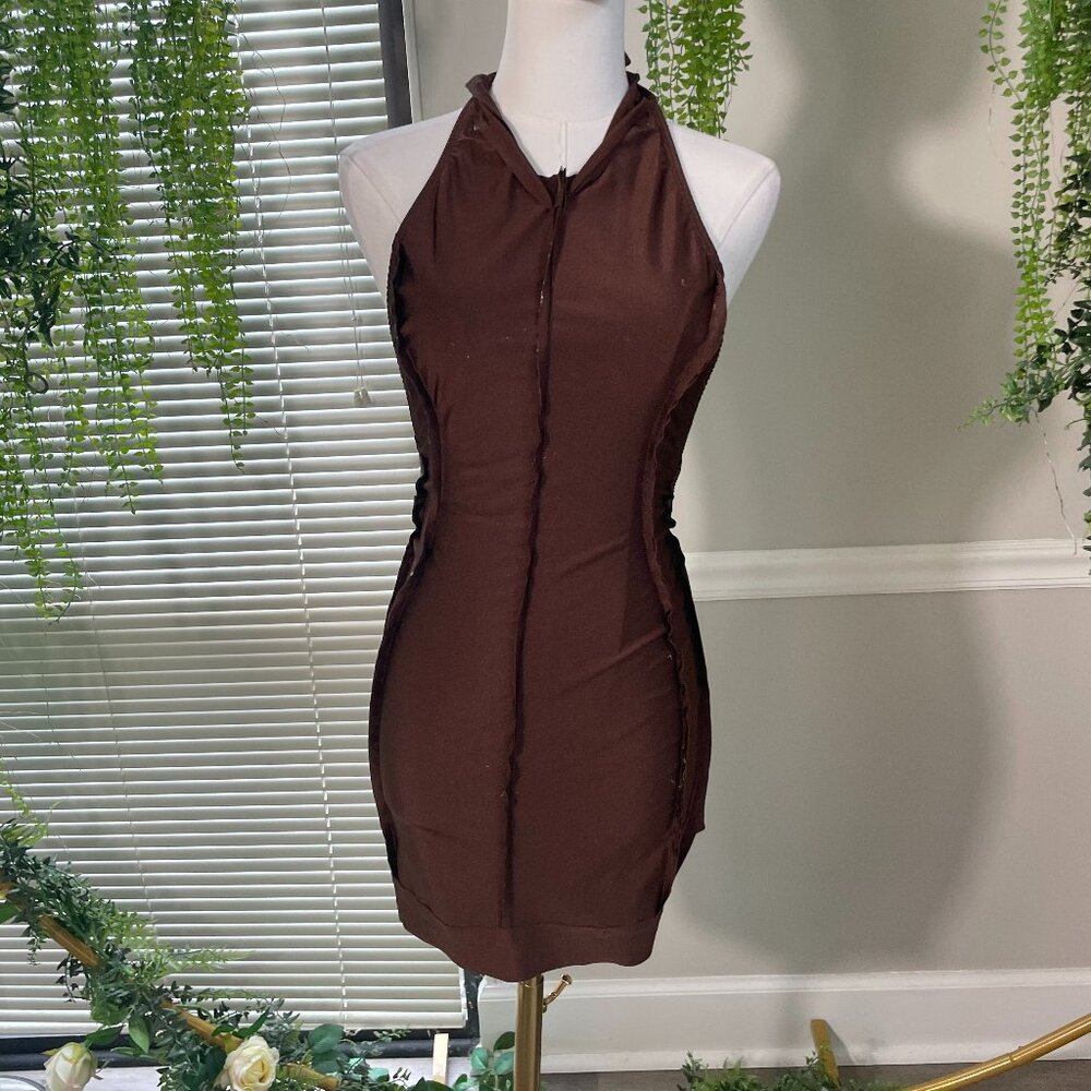 Sami Miro Vintage | Open Seam Low Back Halter Dress